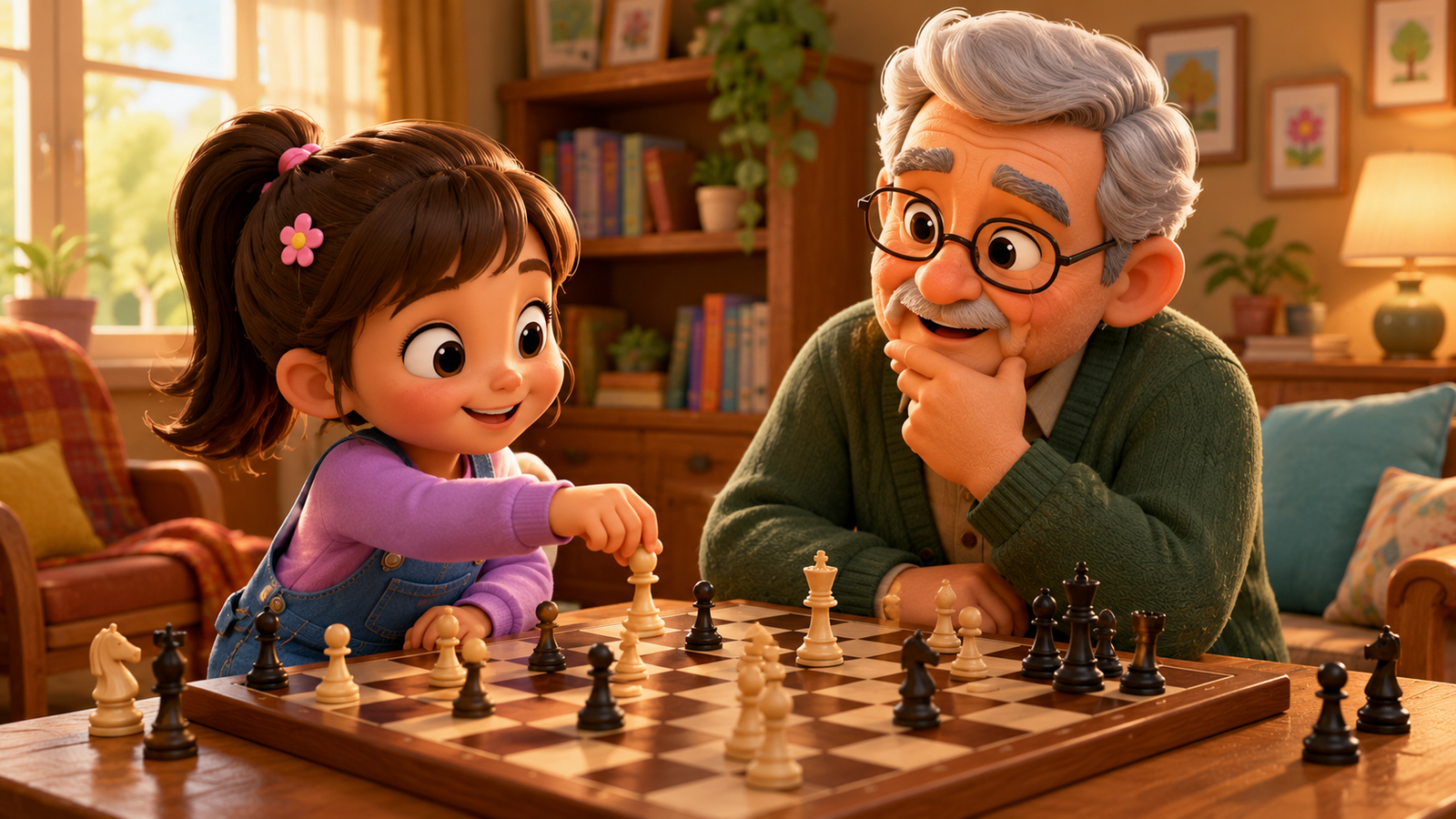 Kids playing chess
