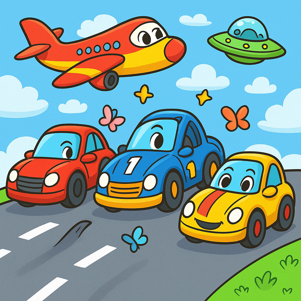 Kids coloring vehicles at PrintPlayland