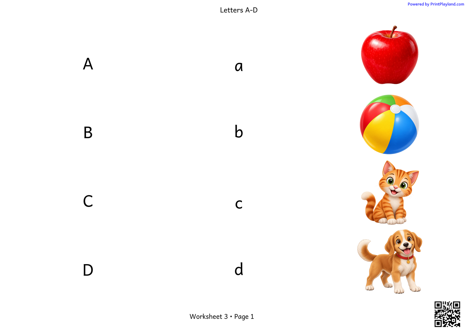 Uppercase and Lowercase Alphabet
