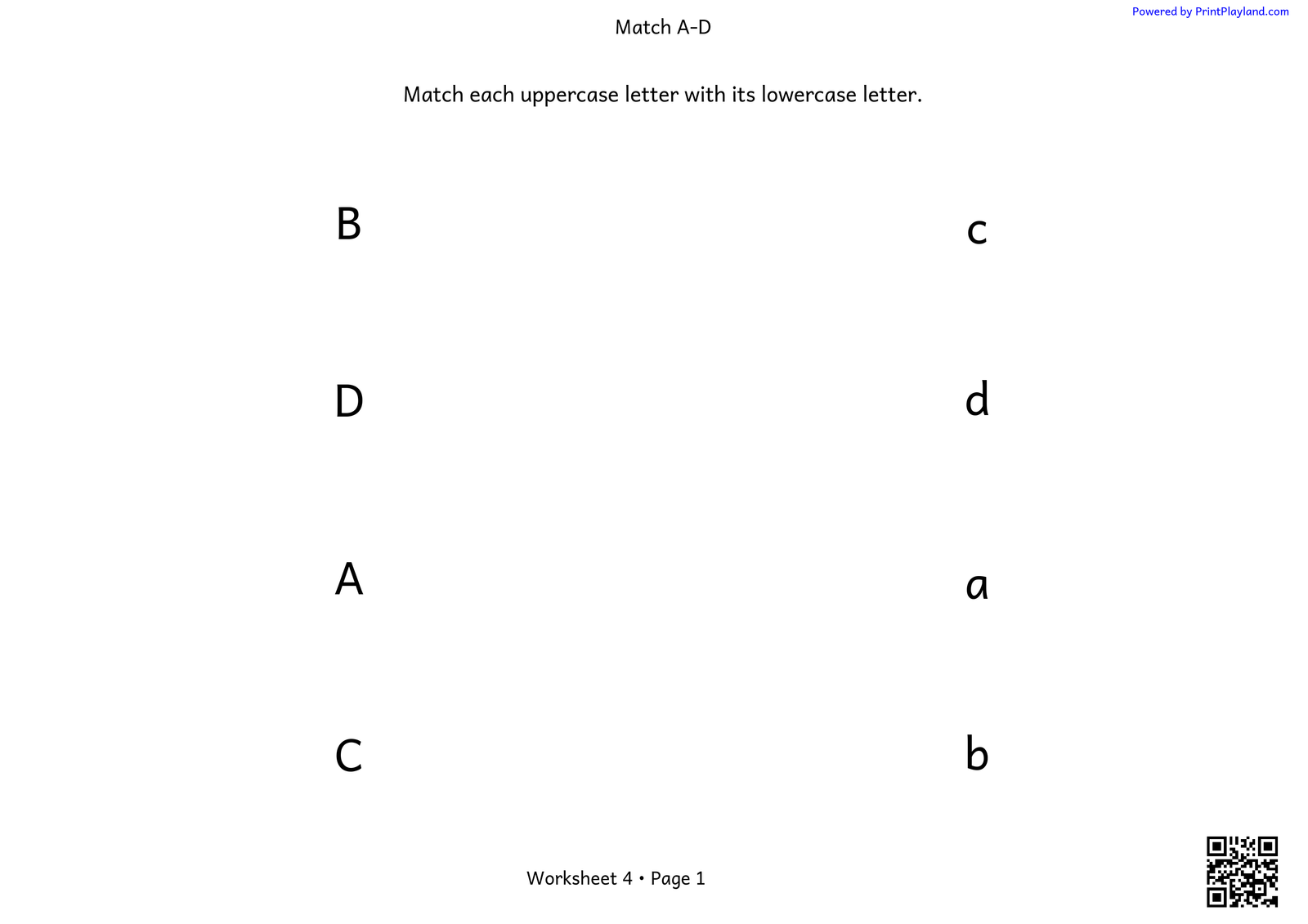 Uppercase to Lowercase Letter Matching