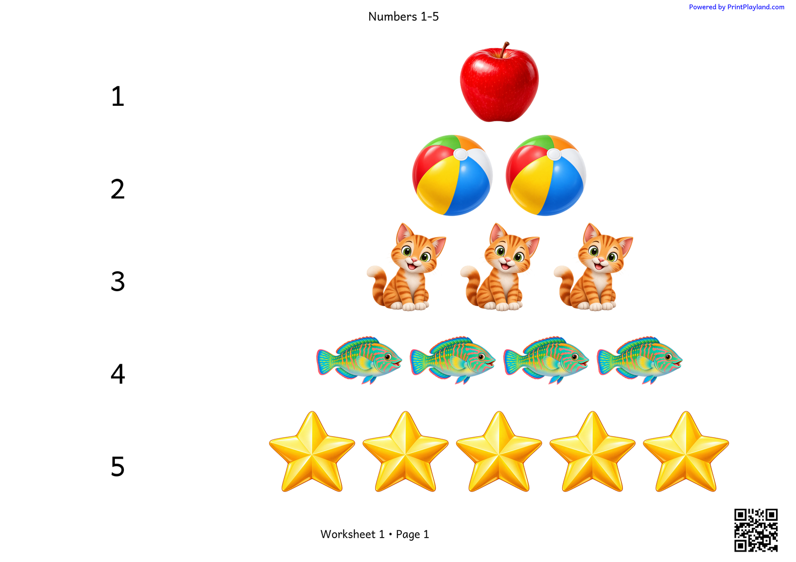 Number Familiarization: Numbers 1–20
