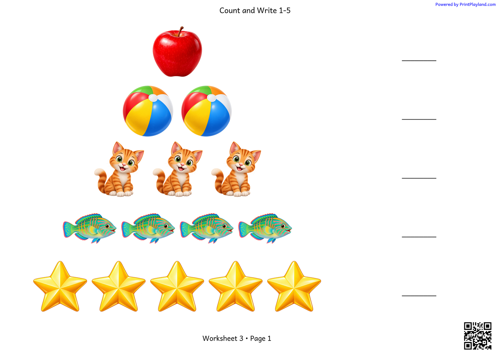 Count and Write: Numbers 1–20