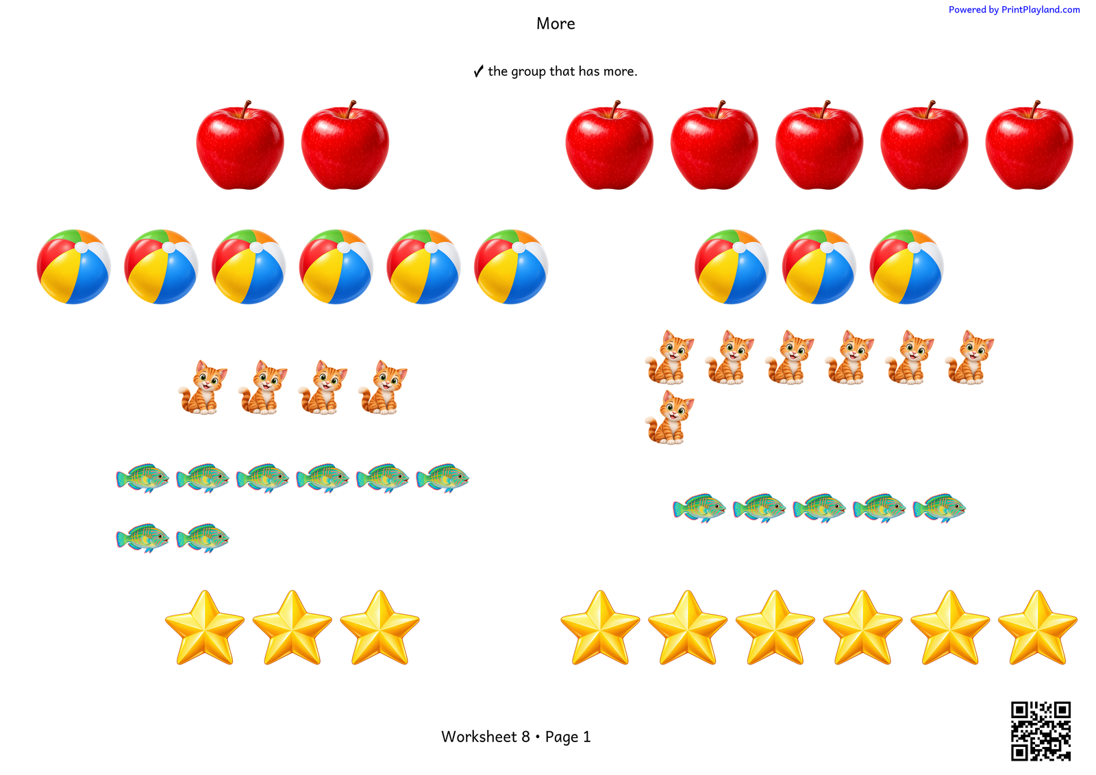 More or Fewer: Numbers 2–9