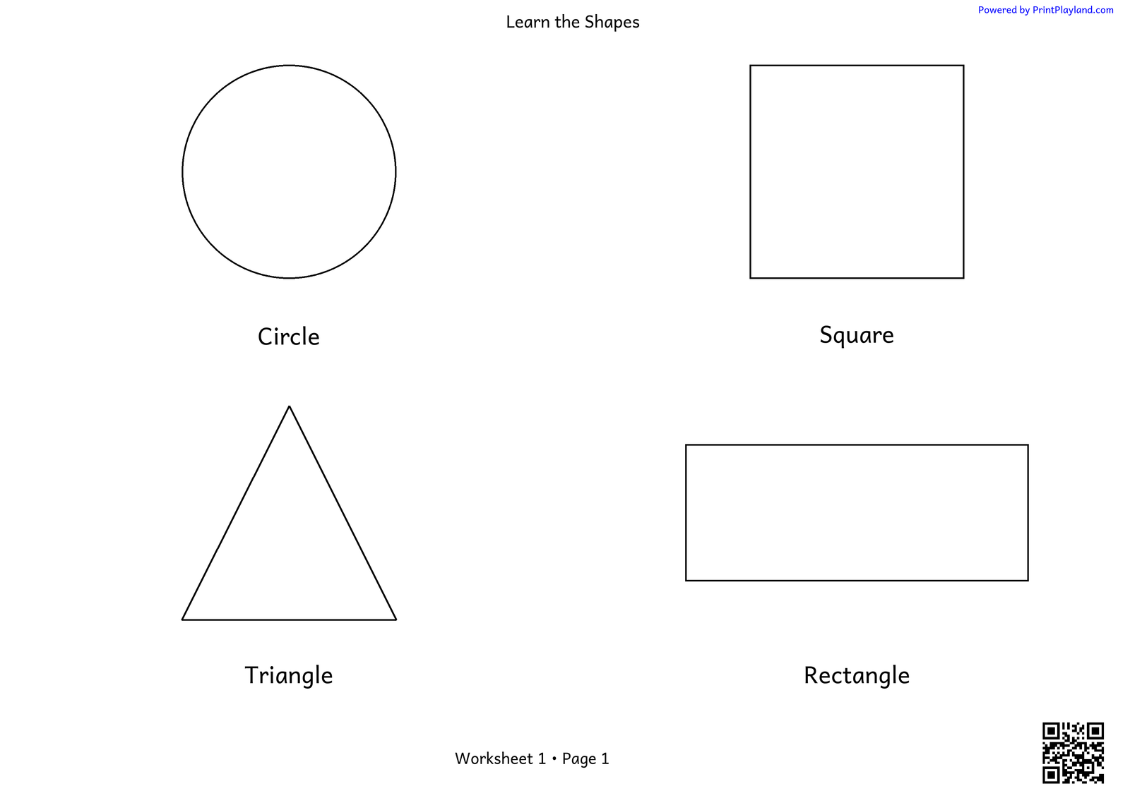 Shapes: Circle, Square, Triangle and Rectangle