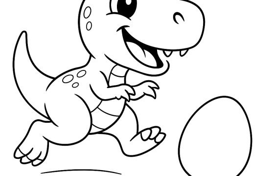 T Rex Playing With An Egg